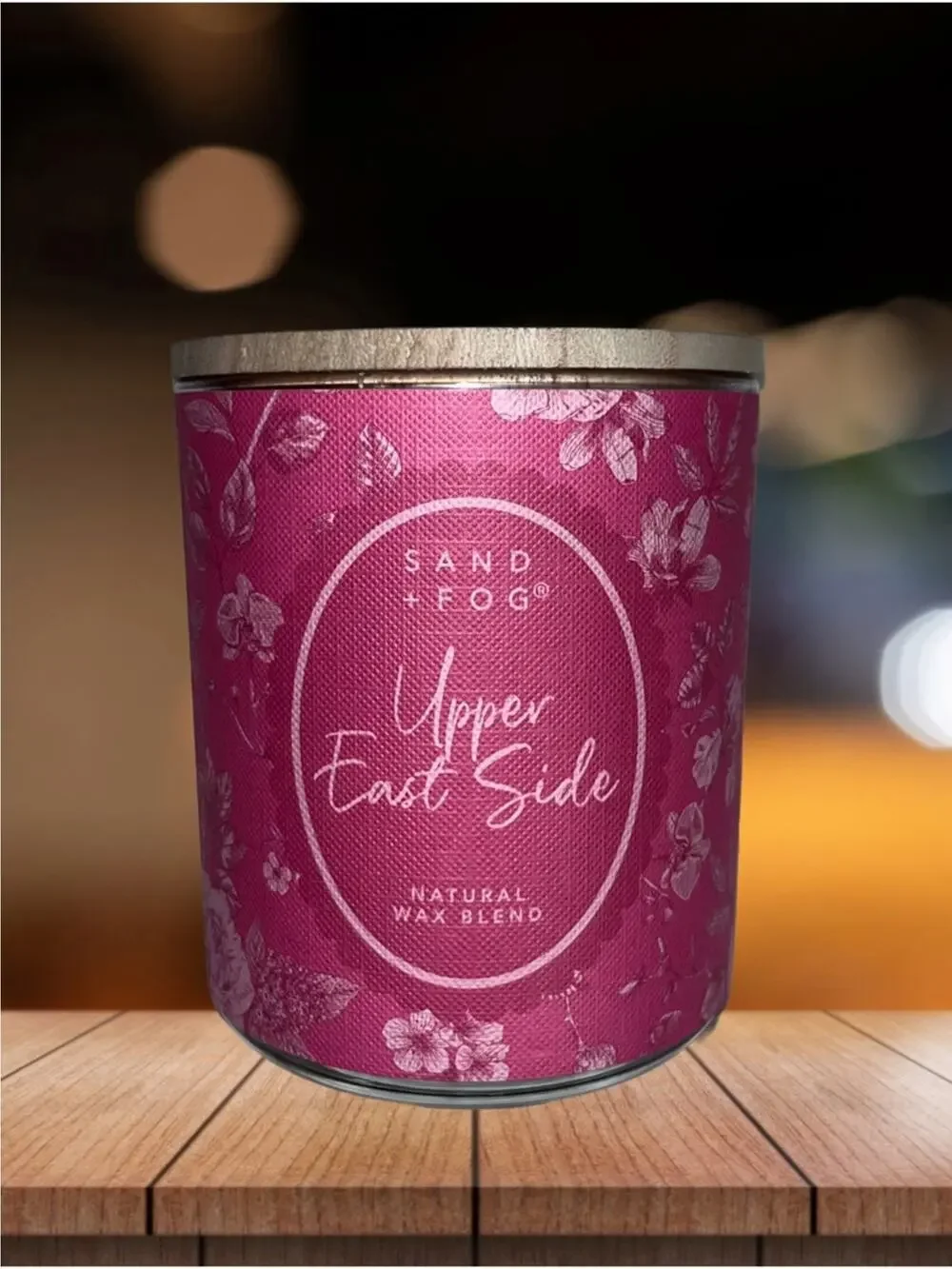 NEW! Sand + Fog Upper East Side Wooden Lid Scented Luxury Candle 10oz - Picture 1 of 6